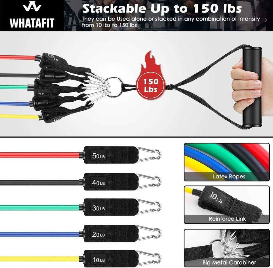WELLTH HOUSE Resistance Bands with Handles Set - Wellth House