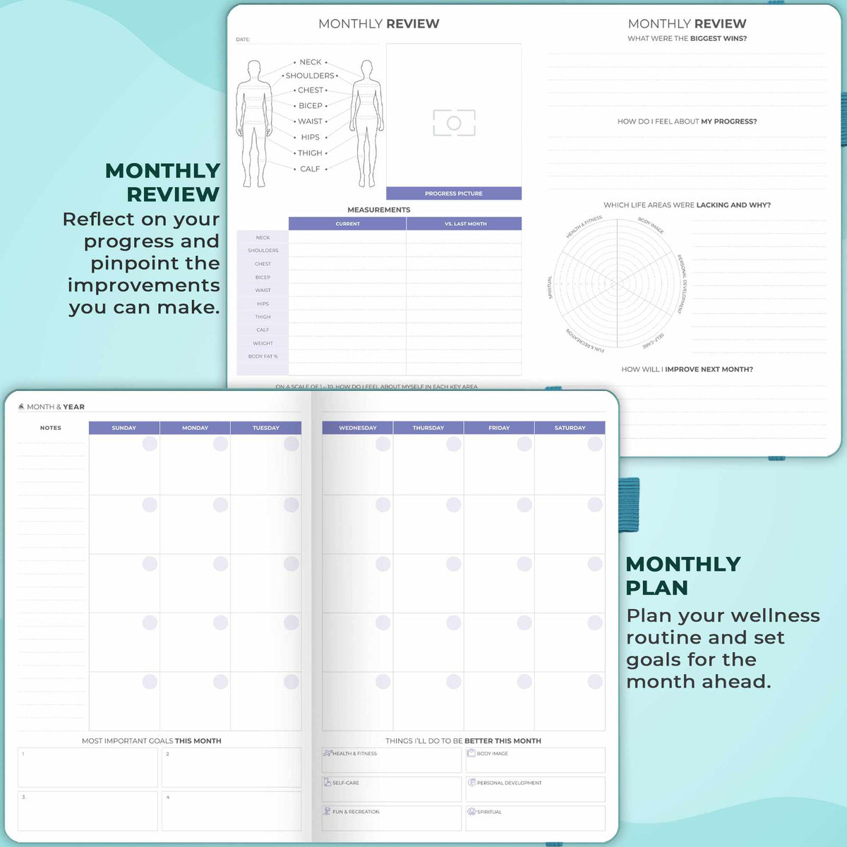 WELLTH HOUSE Fitness & Food Journal Planner - Wellth House