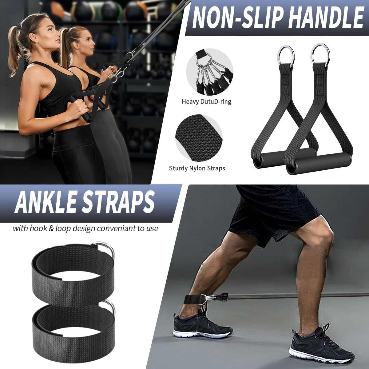 WELLTH HOUSE Resistance Bands with Handles Set - Wellth House