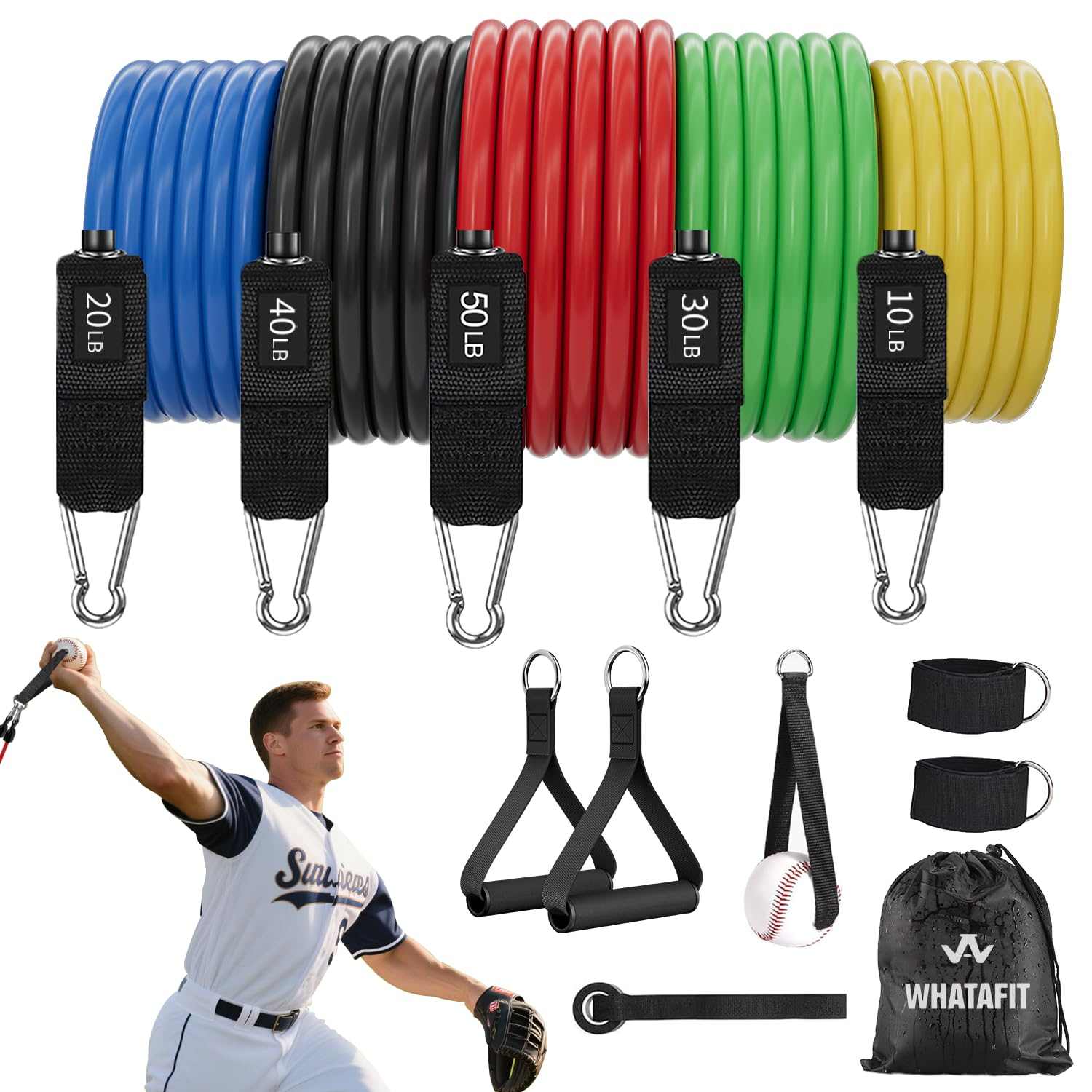 WELLTH HOUSE Resistance Bands with Handles Set - Wellth House
