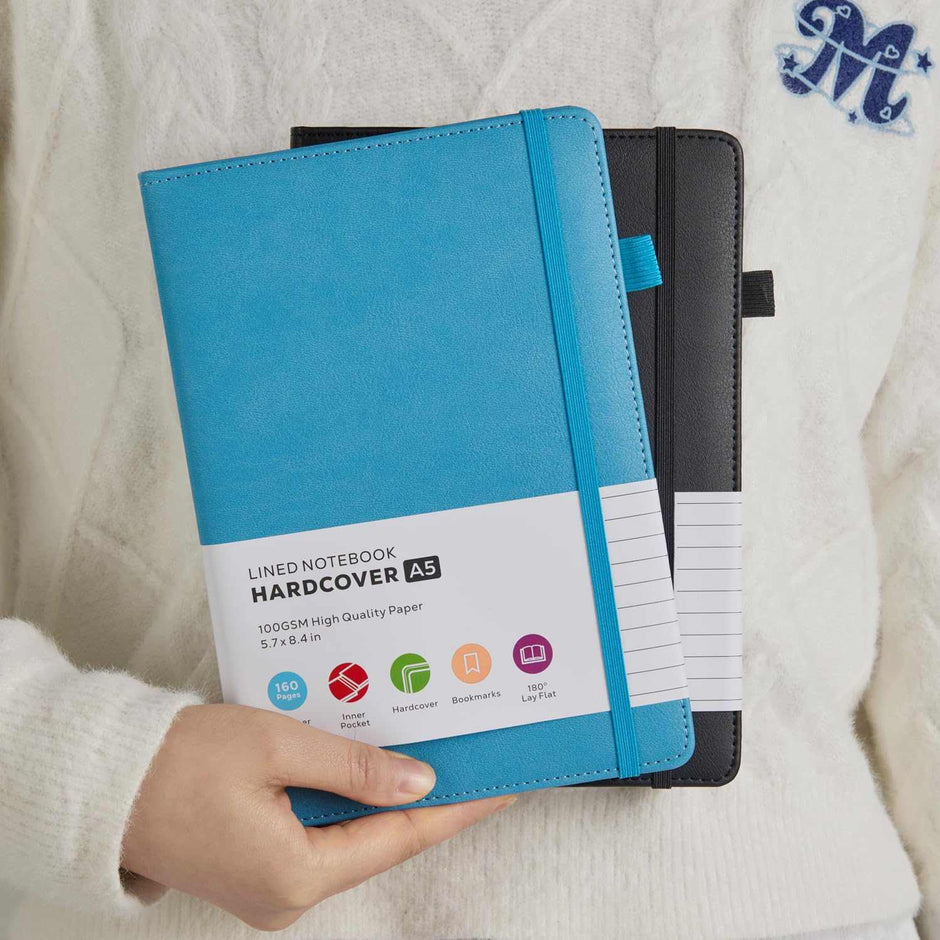 WELLTH HOUSE A5 Leather Hardcover Journal Notebook - Wellth House