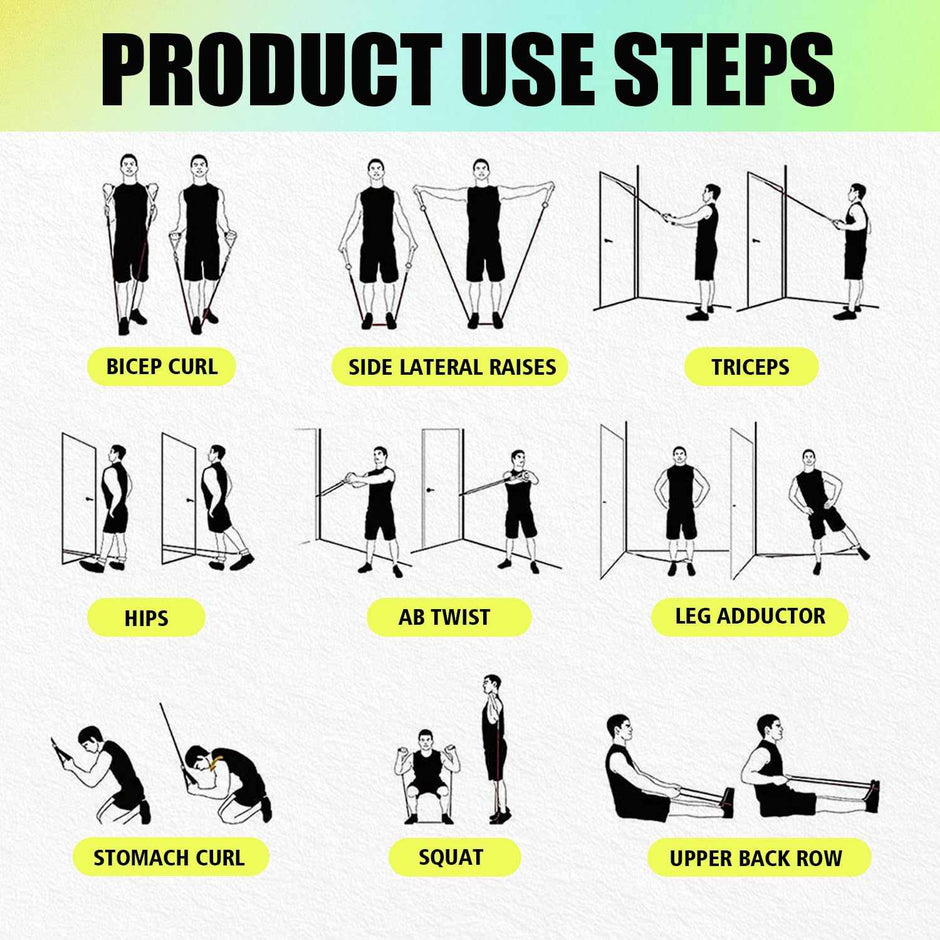 WELLTH HOUSE Resistance Bands with Handles Set - Wellth House