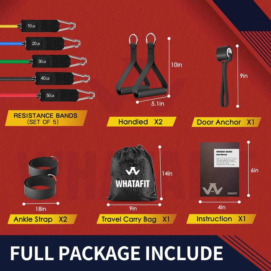 WELLTH HOUSE Resistance Bands with Handles Set - Wellth House