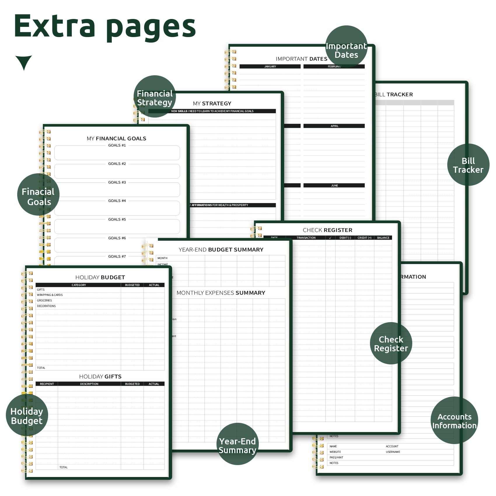 WELLTH HOUSE Budget Planner Expense Tracker Book - Wellth House