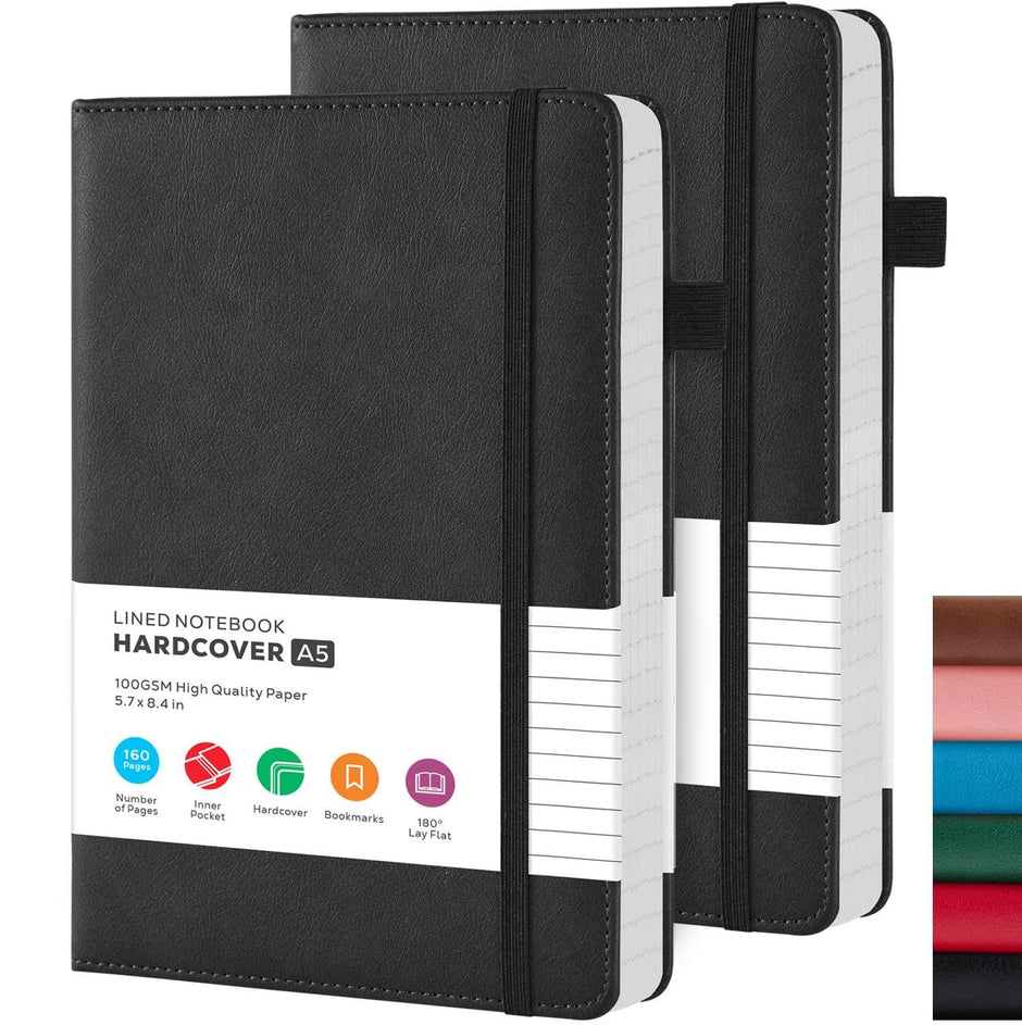 WELLTH HOUSE A5 Leather Hardcover Journal Notebook - Wellth House
