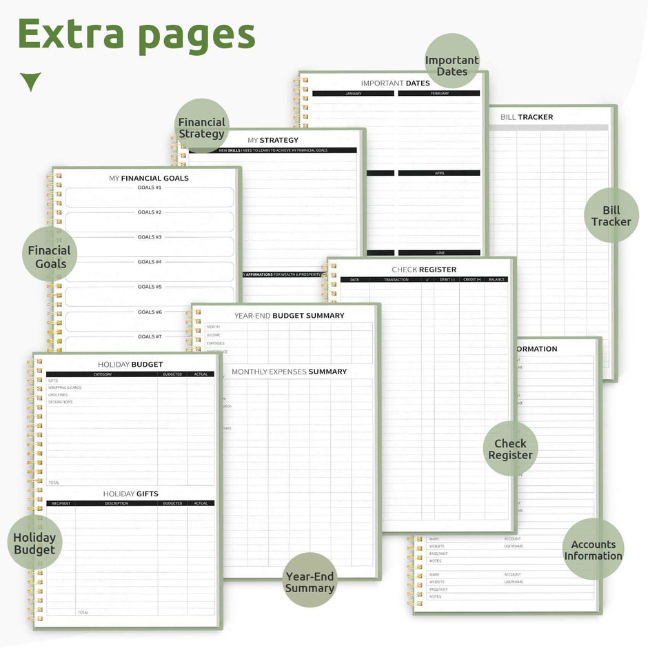 WELLTH HOUSE Budget Planner Expense Tracker Book - Wellth House