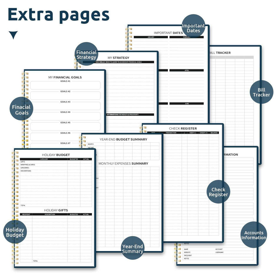 WELLTH HOUSE Budget Planner Expense Tracker Book - Wellth House