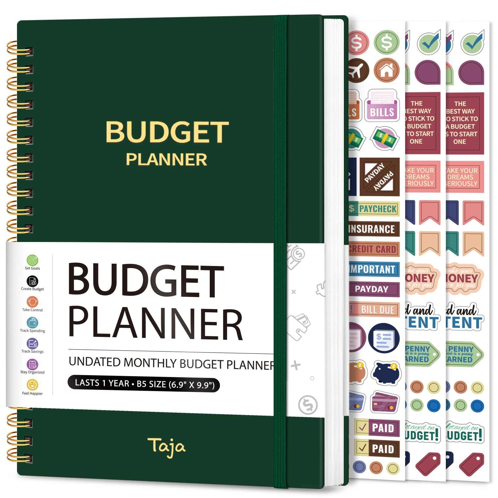 WELLTH HOUSE Budget Planner Expense Tracker Book - Wellth House