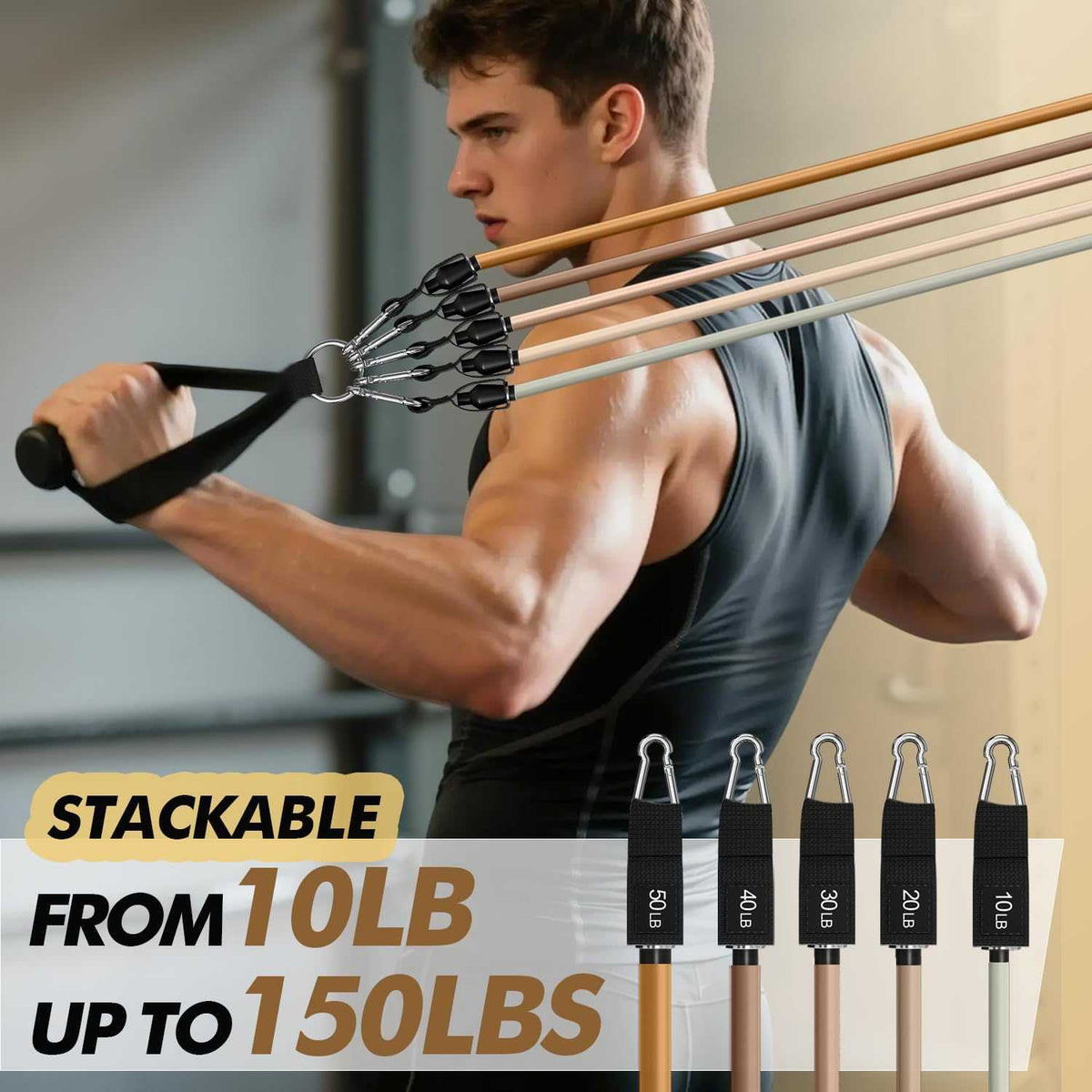 WELLTH HOUSE Resistance Bands with Handles Set - Wellth House
