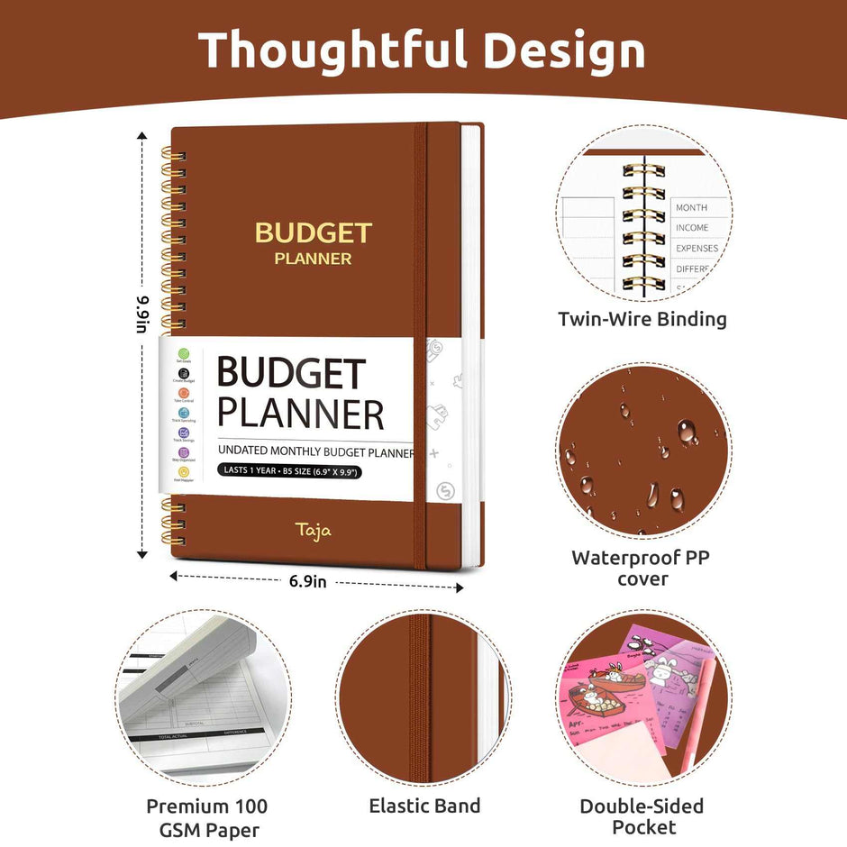 WELLTH HOUSE Budget Planner Expense Tracker Book - Wellth House