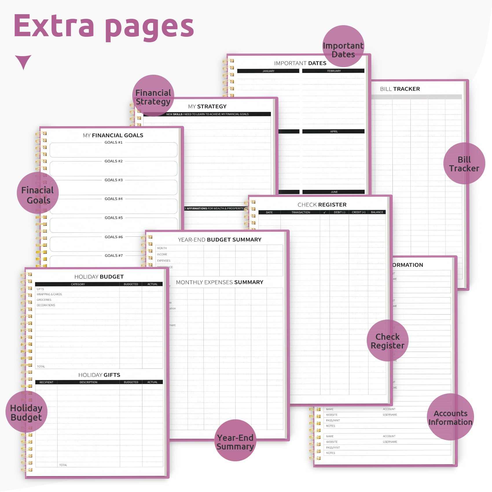 WELLTH HOUSE Budget Planner Expense Tracker Book - Wellth House