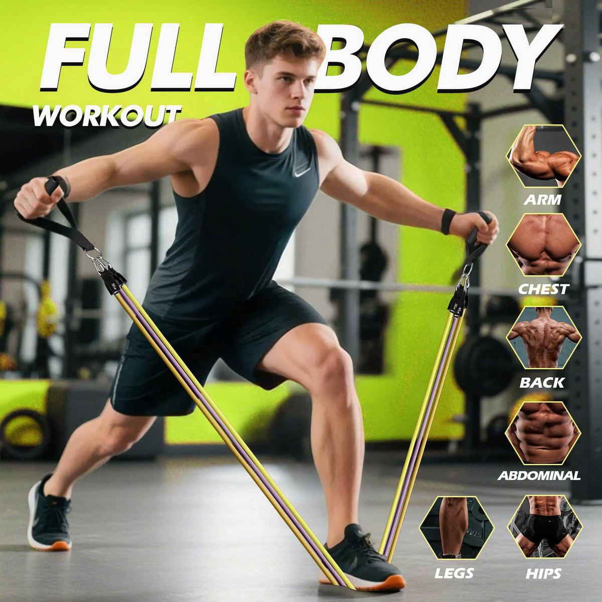 WELLTH HOUSE Resistance Bands with Handles Set - Wellth House