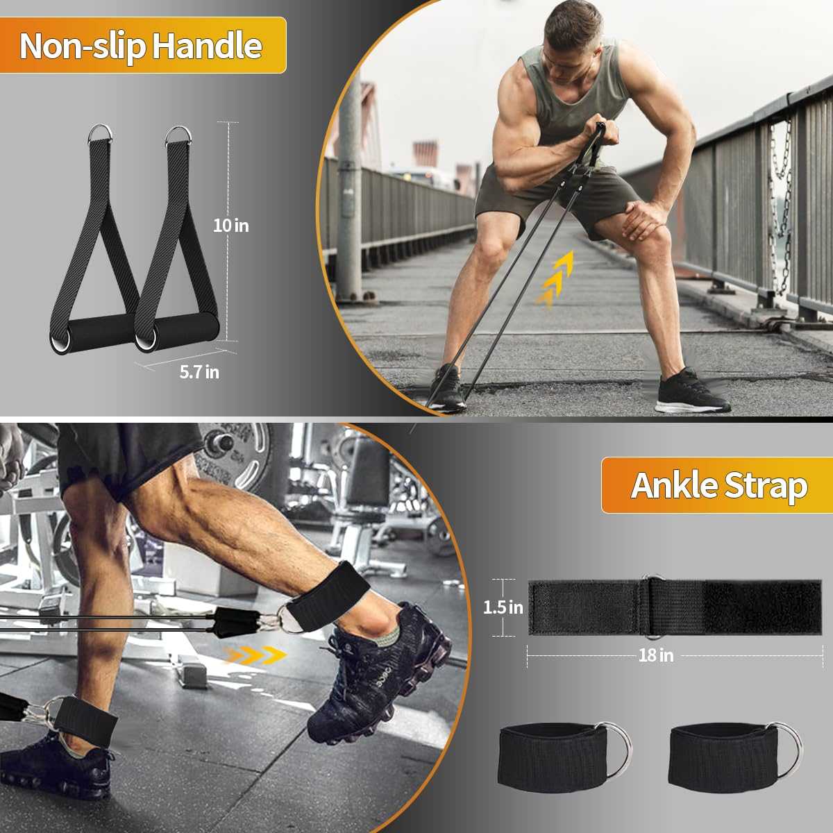 WELLTH HOUSE Resistance Bands with Handles Set - Wellth House