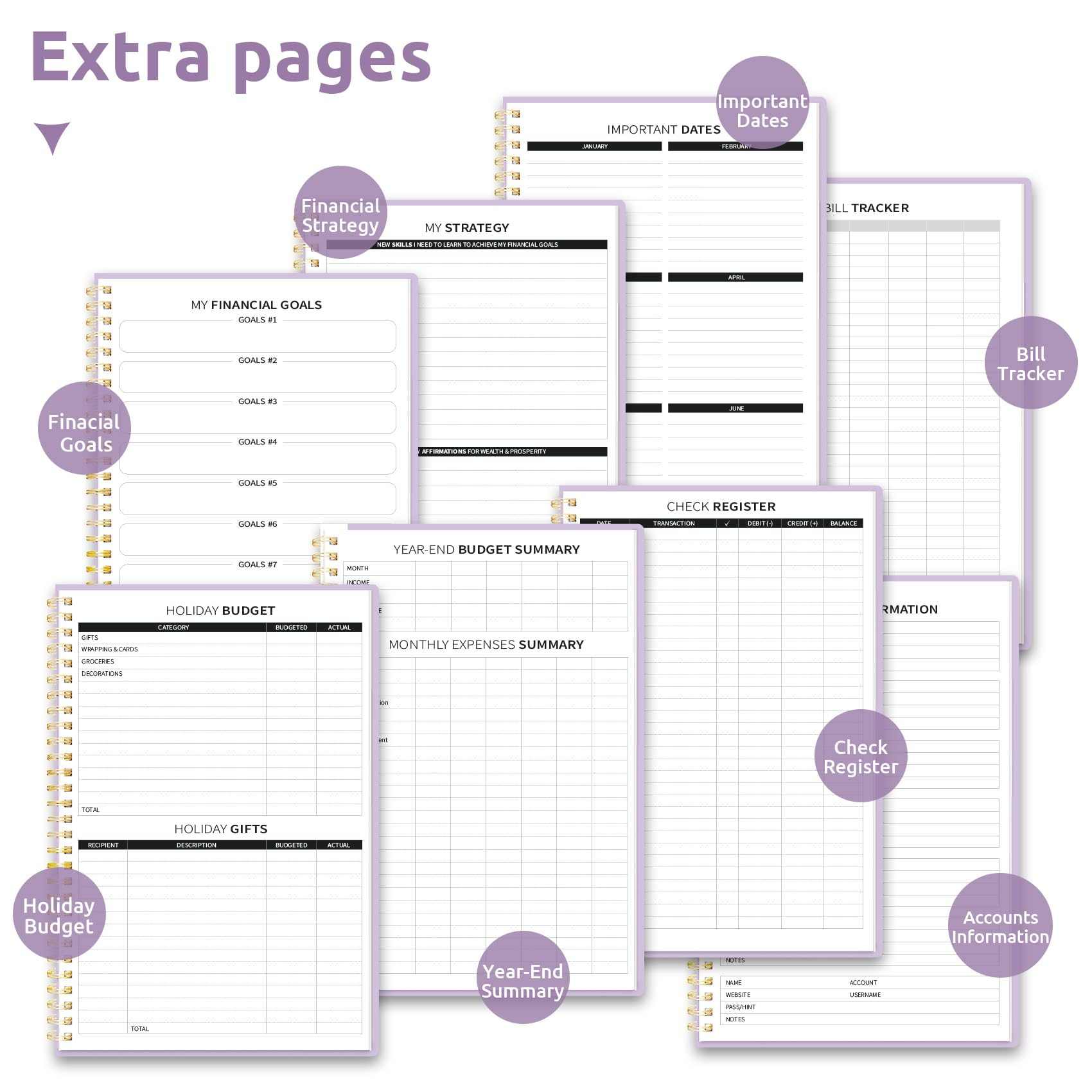 WELLTH HOUSE Budget Planner Expense Tracker Book - Wellth House