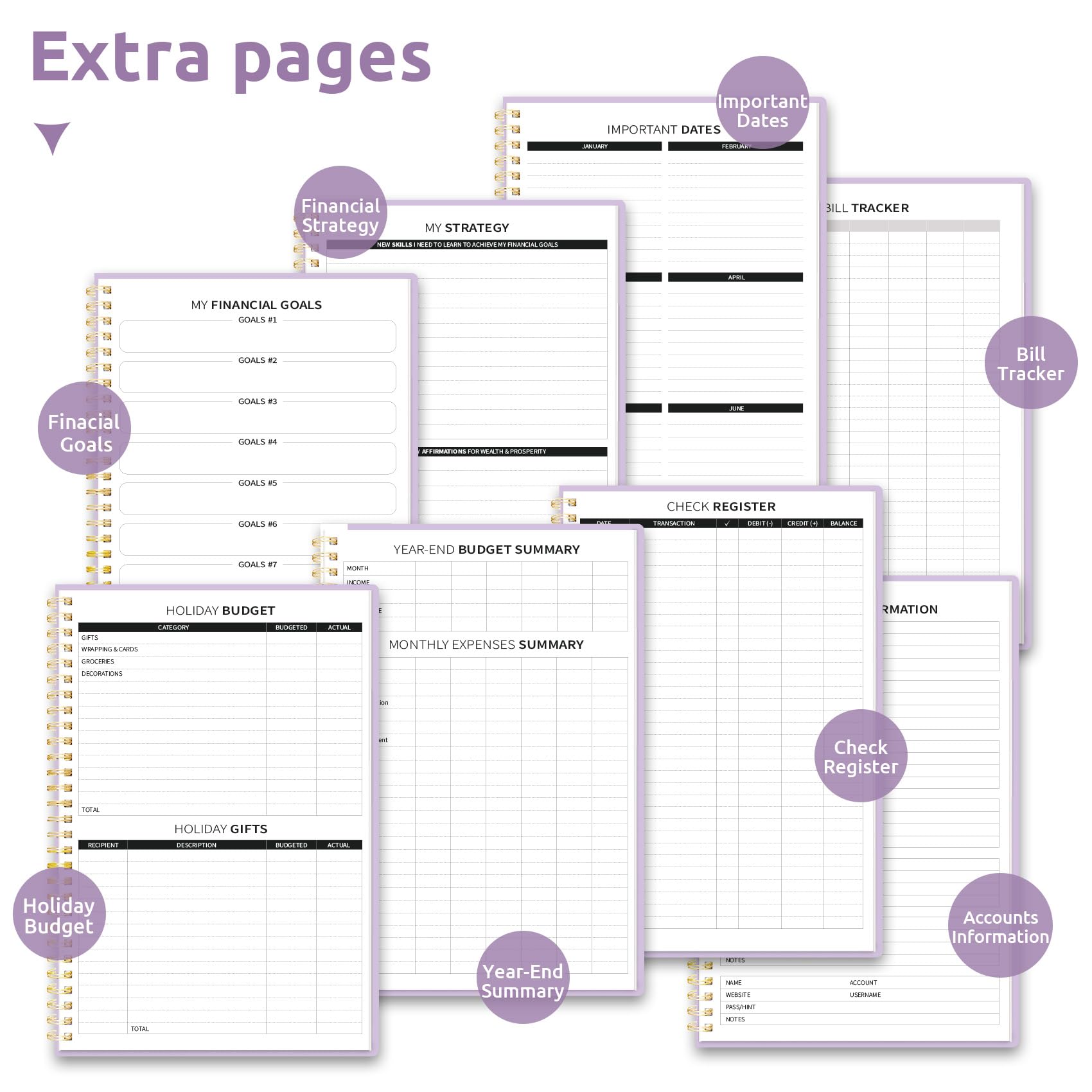 Budget Planner - Monthly Budget Book with Expense Tracker Notebook, Undated Bill Organizer & Finance Planner to Take Control of Your Money, Account Book to Manage Your Finances-Black