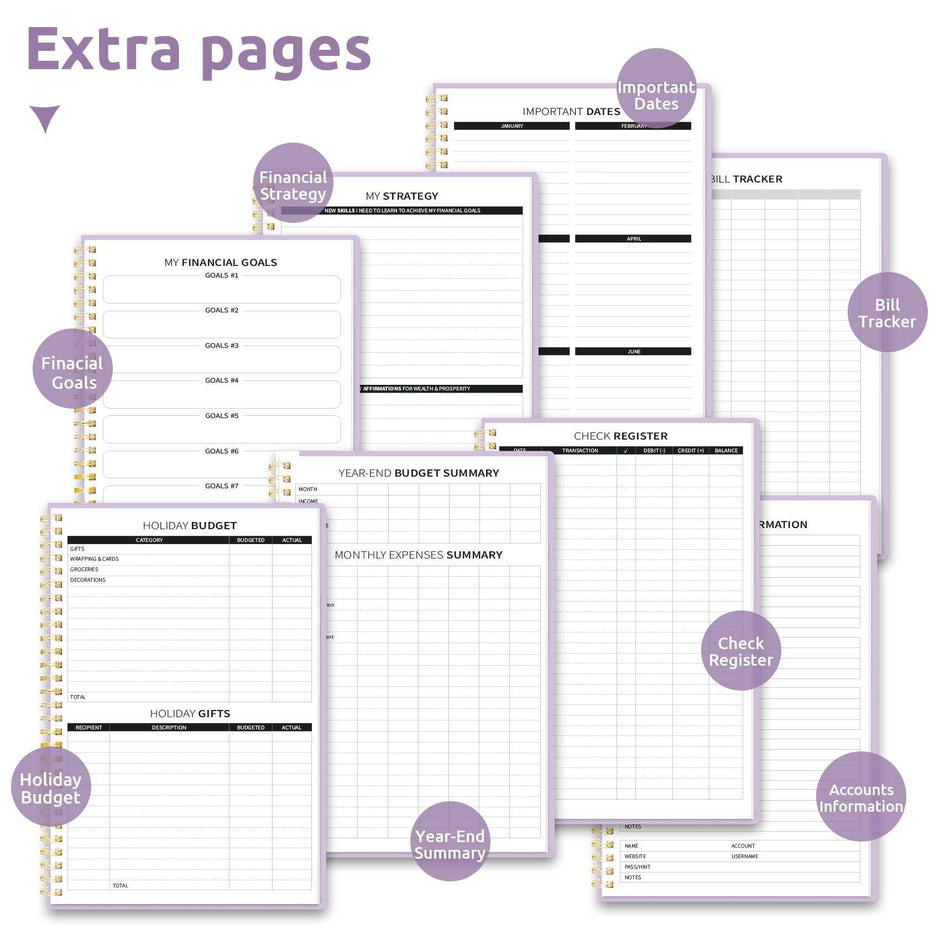 WELLTH HOUSE Budget Planner Expense Tracker Book - Wellth House