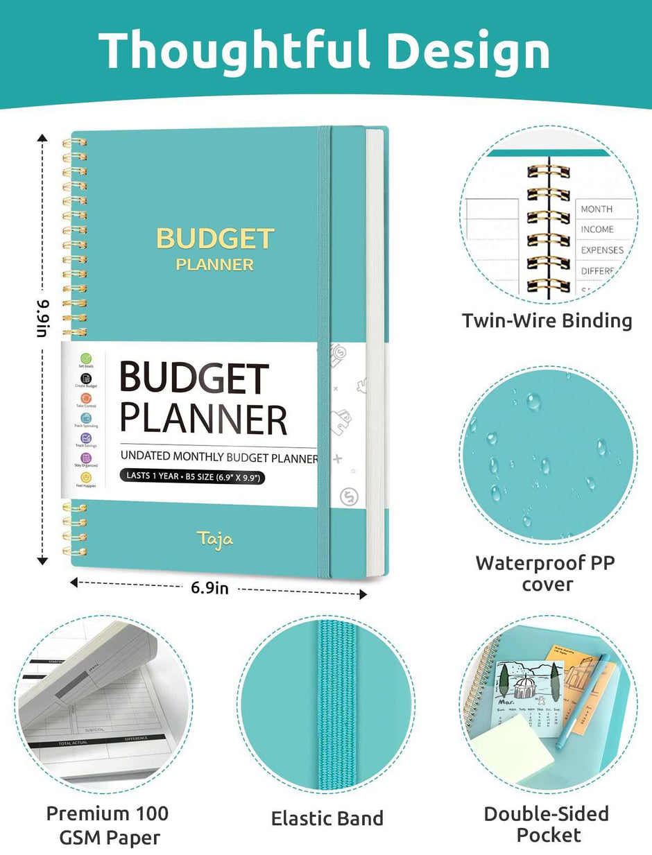 WELLTH HOUSE Budget Planner Expense Tracker Book - Wellth House