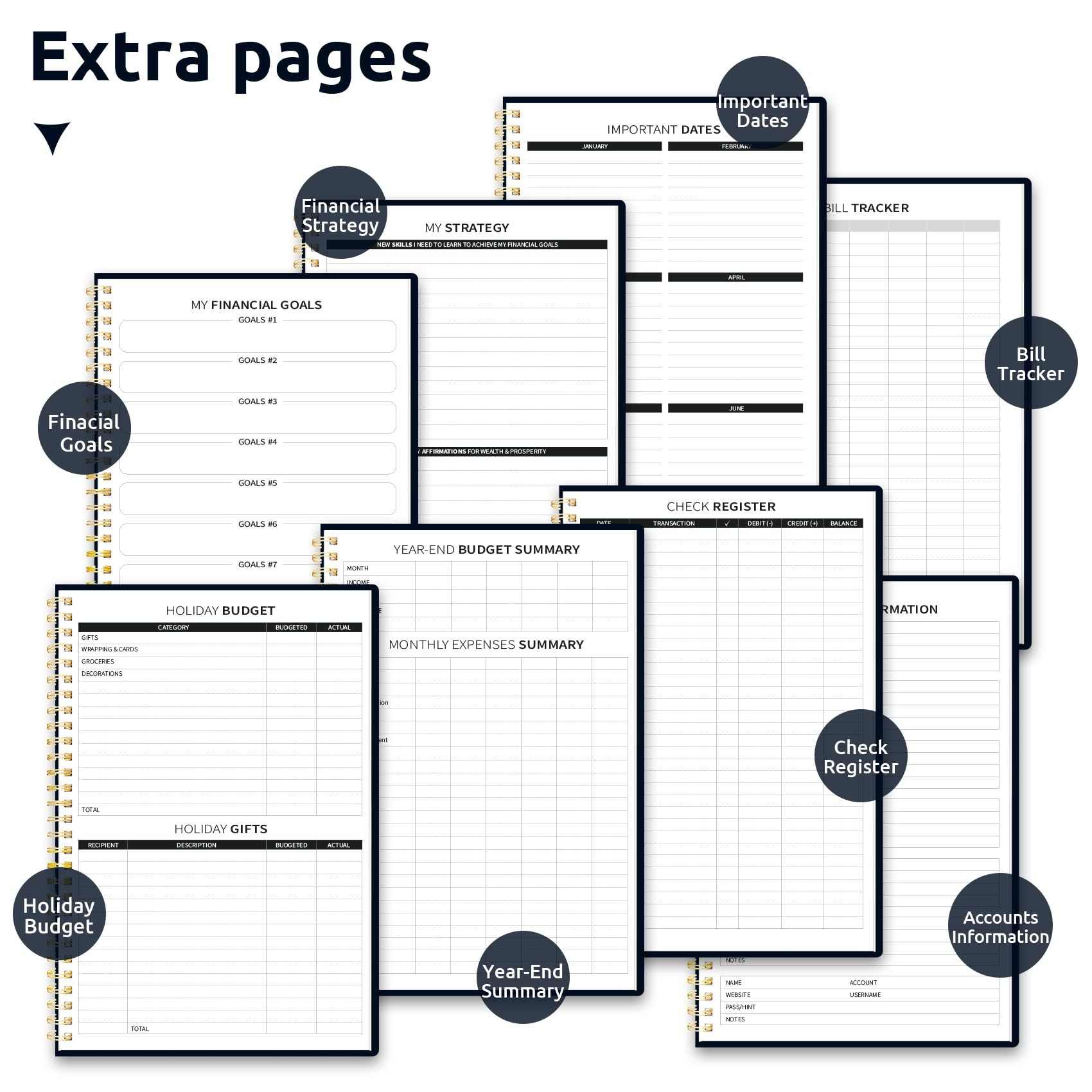 WELLTH HOUSE Budget Planner Expense Tracker Book - Wellth House