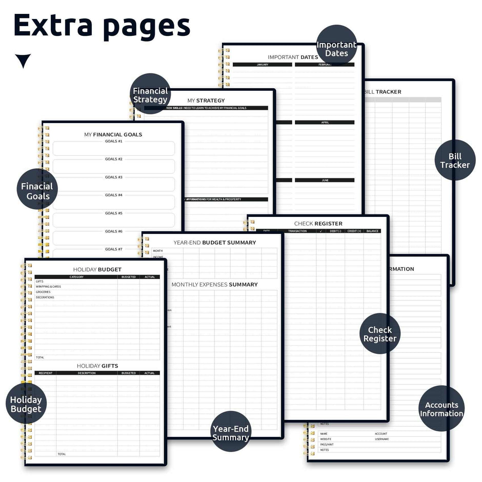 WELLTH HOUSE Budget Planner Expense Tracker Book - Wellth House