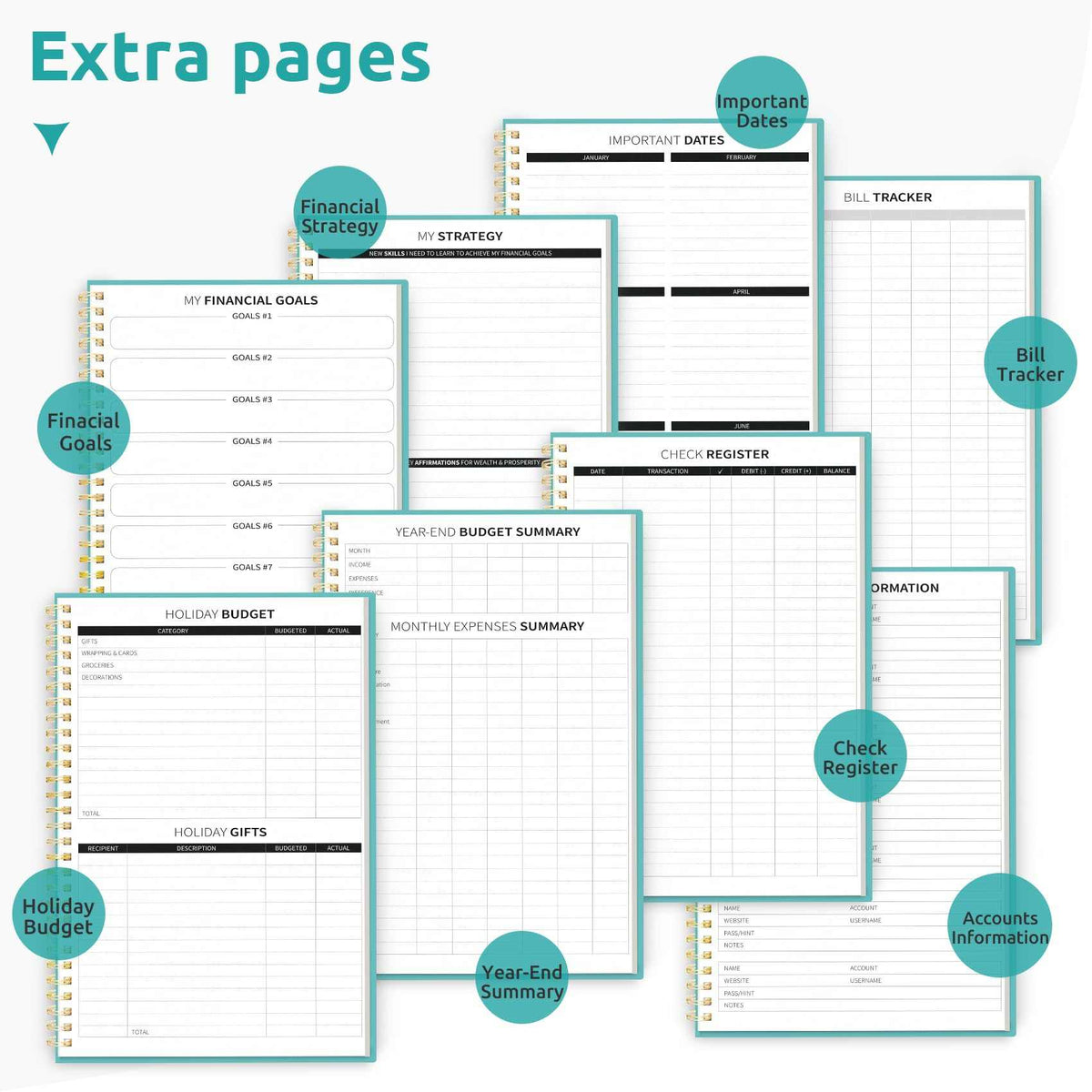 WELLTH HOUSE Budget Planner Expense Tracker Book - Wellth House