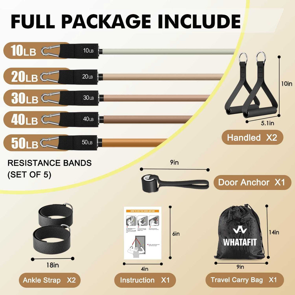 WELLTH HOUSE Resistance Bands with Handles Set - Wellth House
