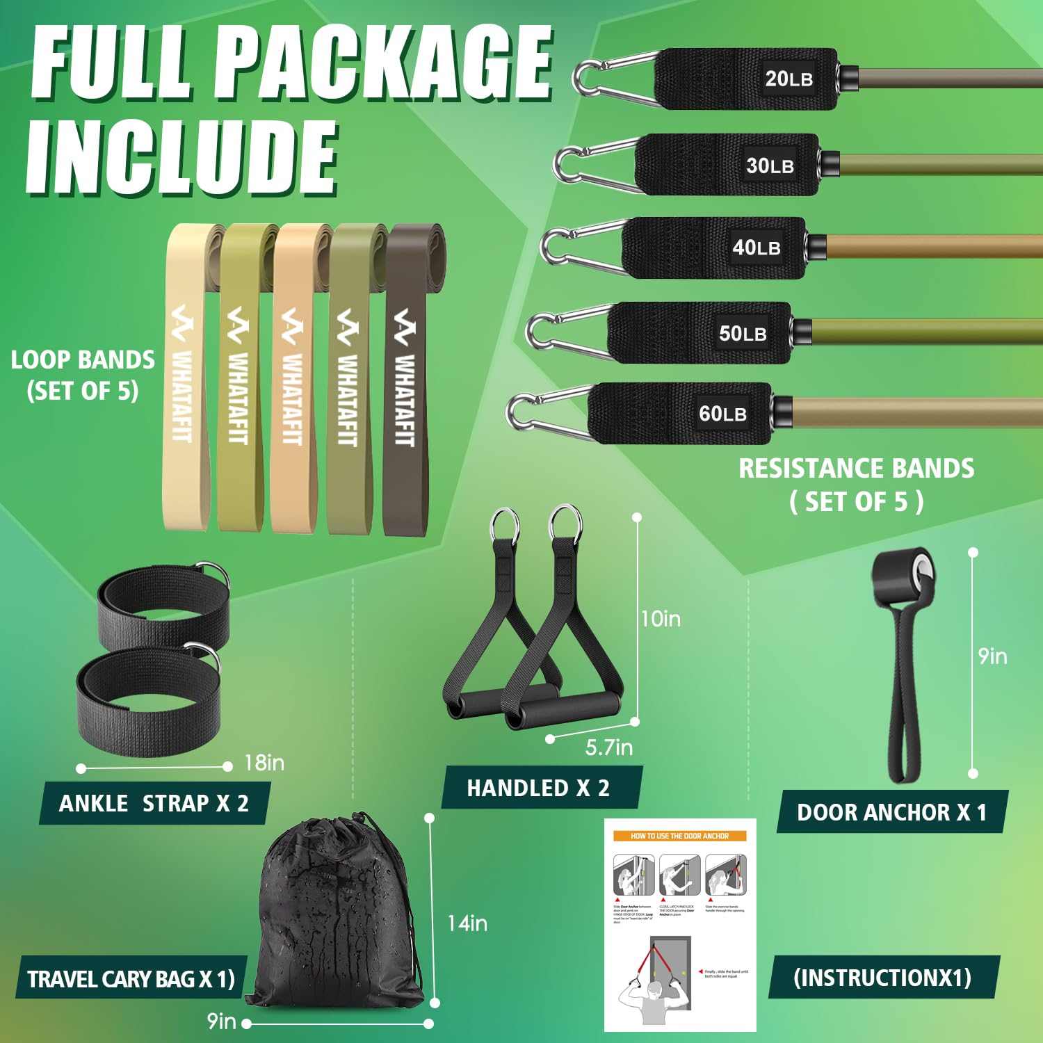 WELLTH HOUSE Resistance Bands with Handles Set - Wellth House