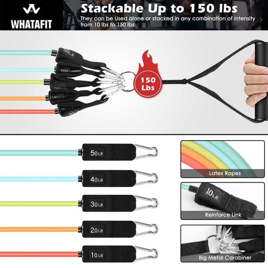 WELLTH HOUSE Resistance Bands with Handles Set - Wellth House