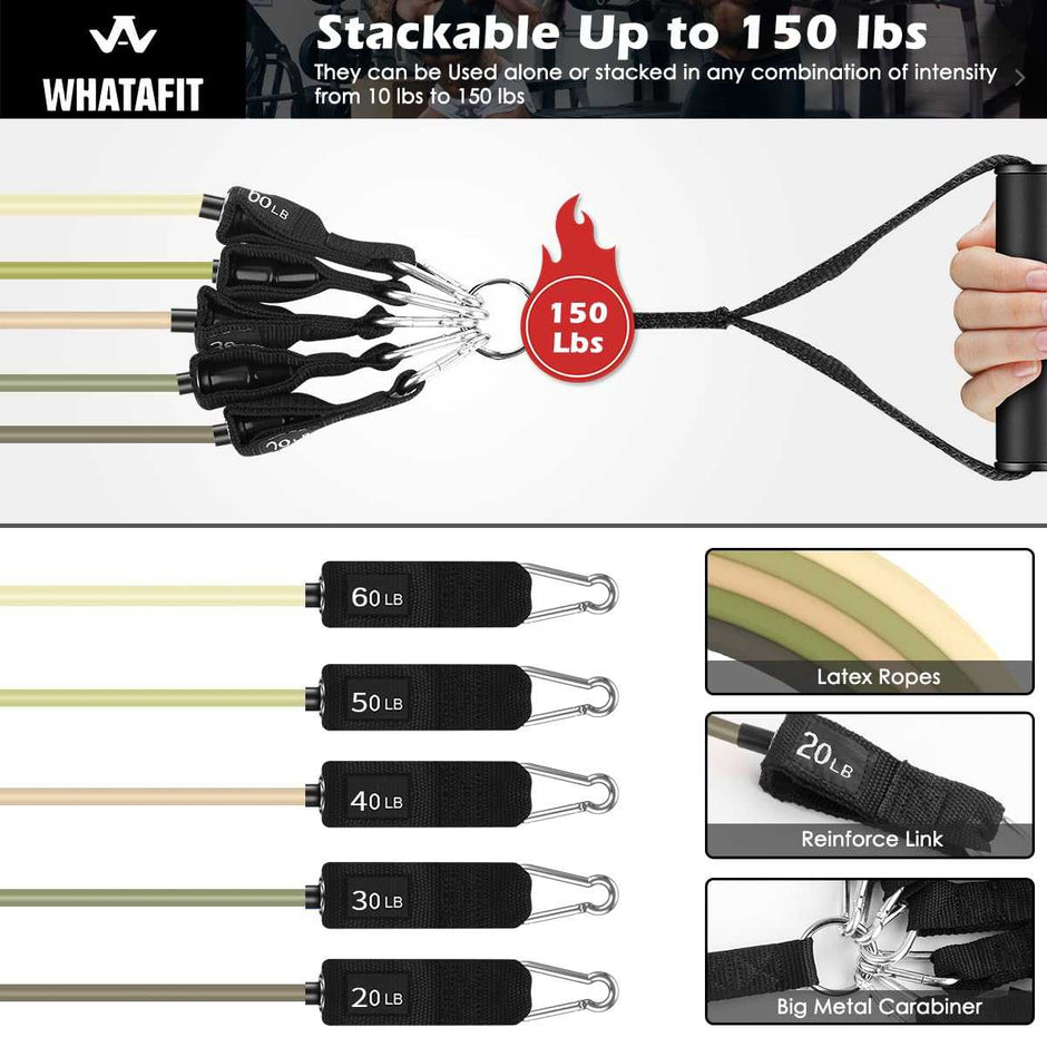 WELLTH HOUSE Resistance Bands with Handles Set - Wellth House