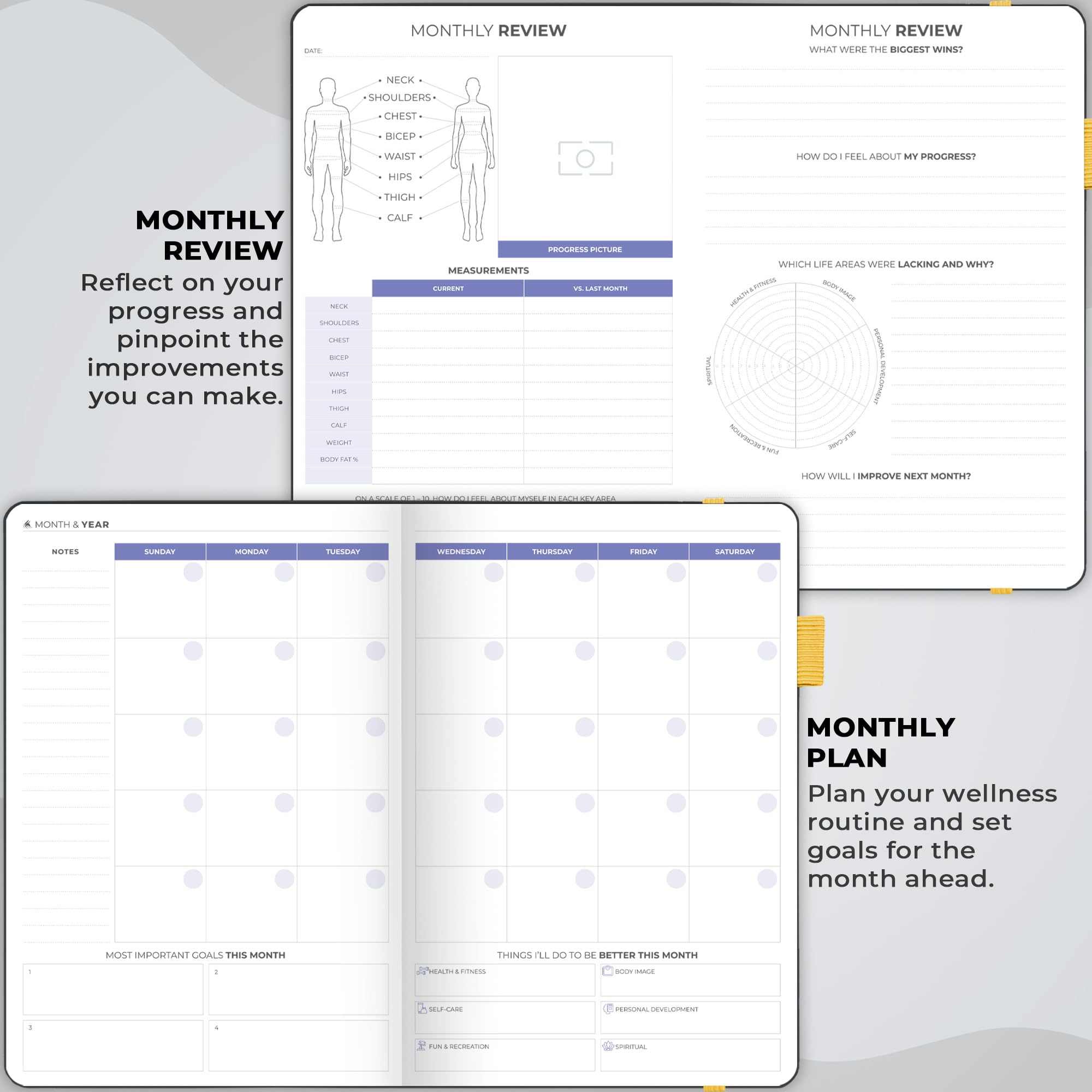 WELLTH HOUSE Fitness & Food Journal Planner - Wellth House