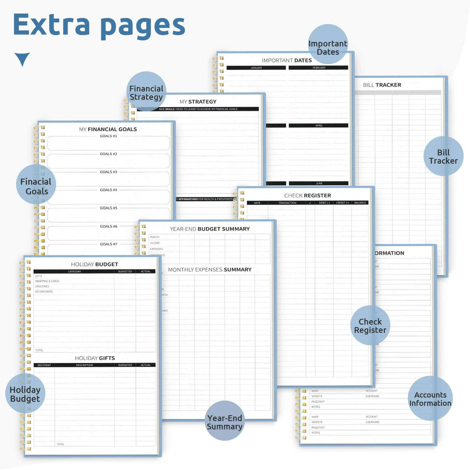 WELLTH HOUSE Budget Planner Expense Tracker Book - Wellth House