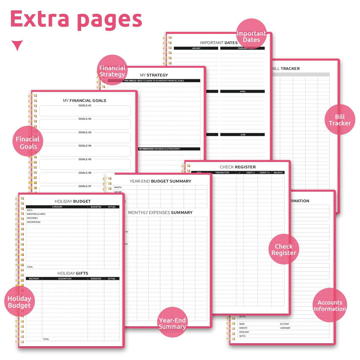 WELLTH HOUSE Budget Planner Expense Tracker Book - Wellth House