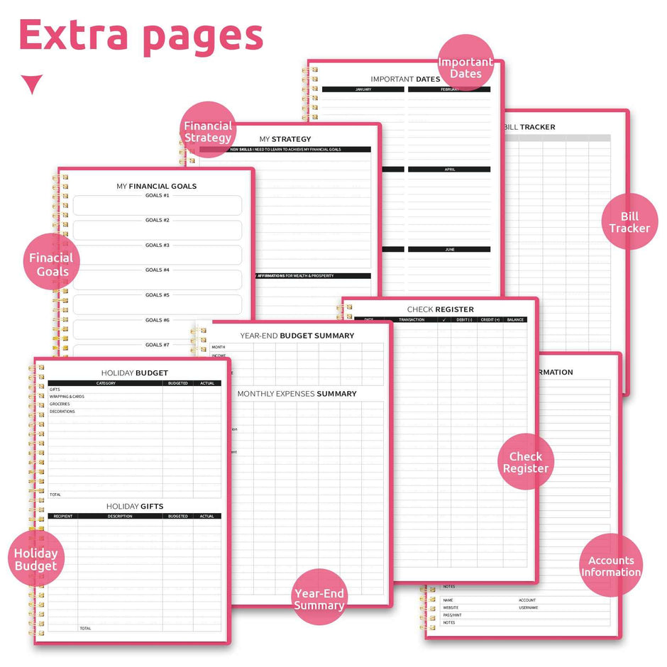 WELLTH HOUSE Budget Planner Expense Tracker Book - Wellth House