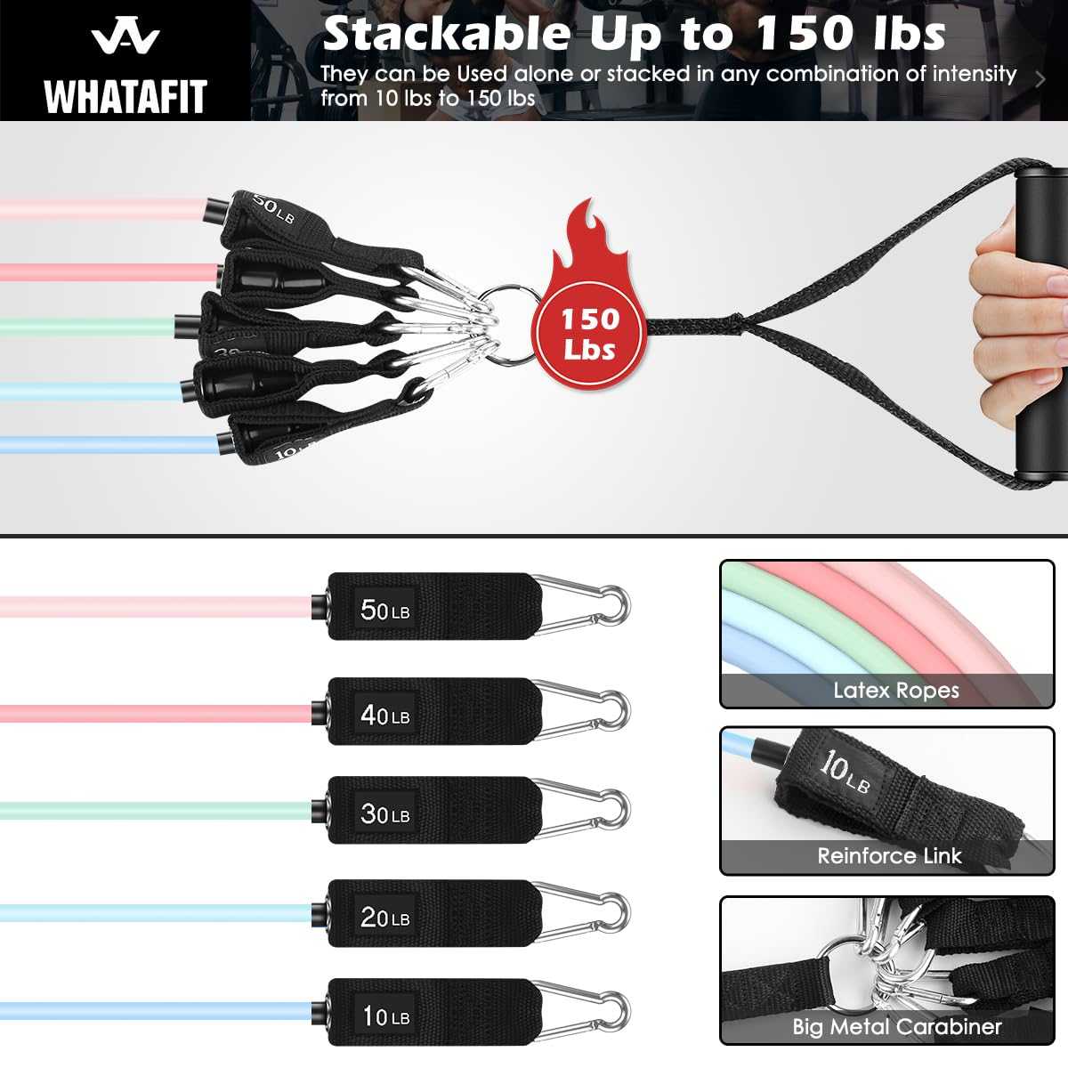 WELLTH HOUSE Resistance Bands with Handles Set - Wellth House