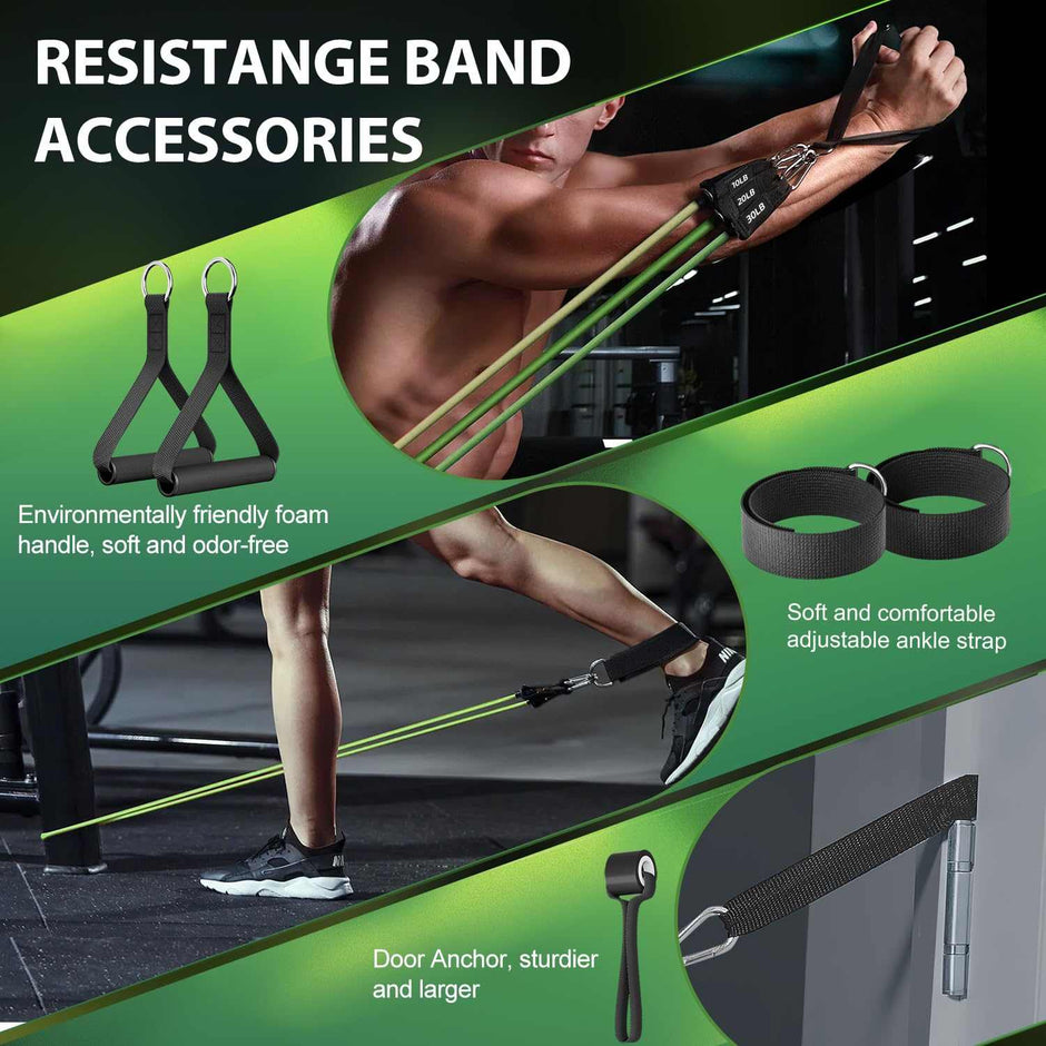WELLTH HOUSE Resistance Bands with Handles Set - Wellth House
