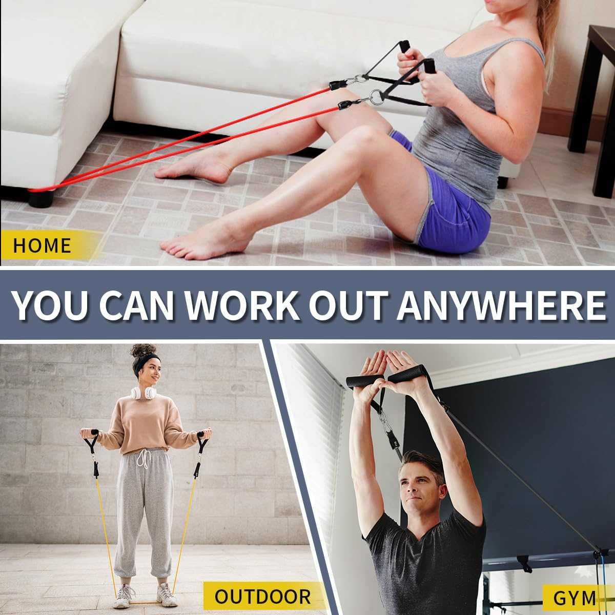 WELLTH HOUSE Resistance Bands with Handles Set - Wellth House
