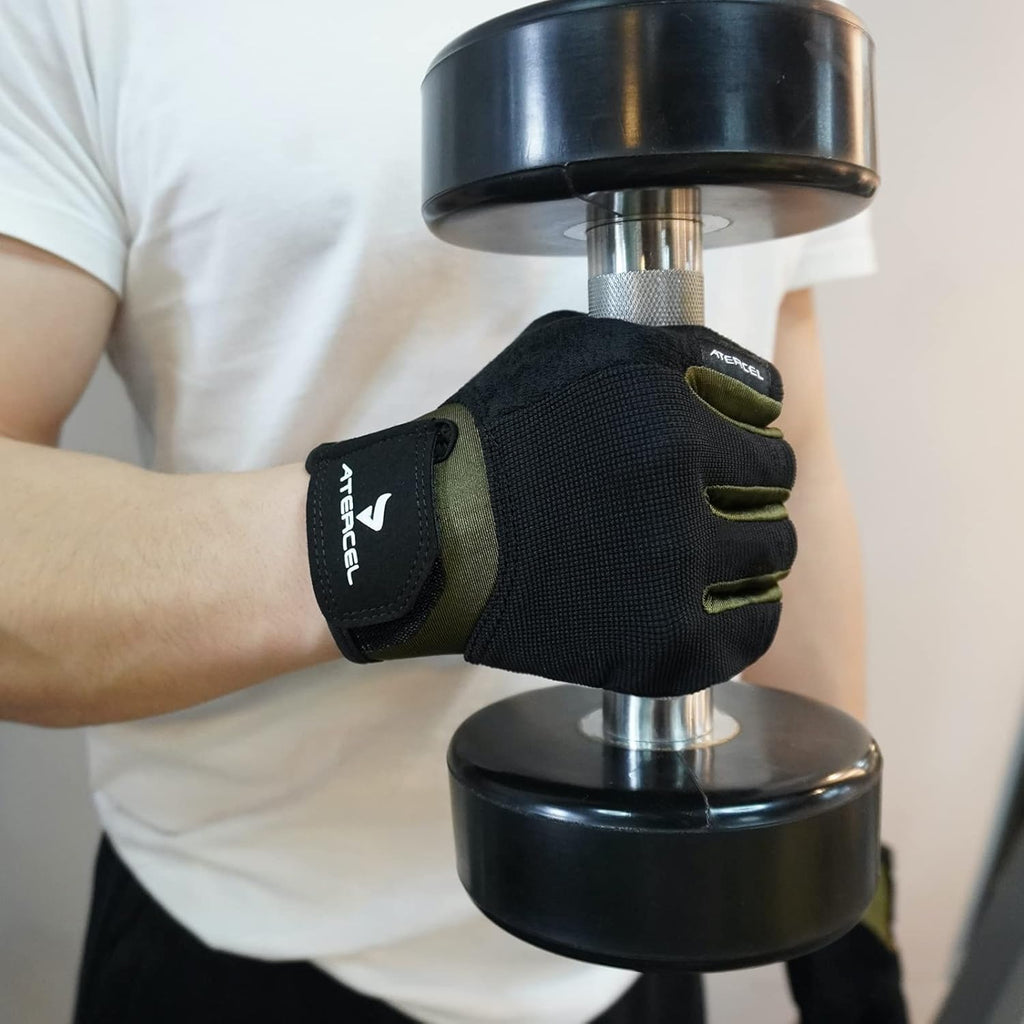 ATERCEL Workout Gloves for Men and Women, Exercise Gloves for Weight Lifting, Cycling, Gym, Training, Breathable and Snug fit
