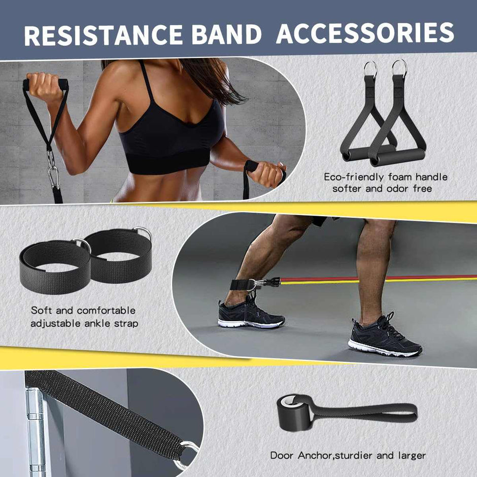 WELLTH HOUSE Resistance Bands with Handles Set - Wellth House
