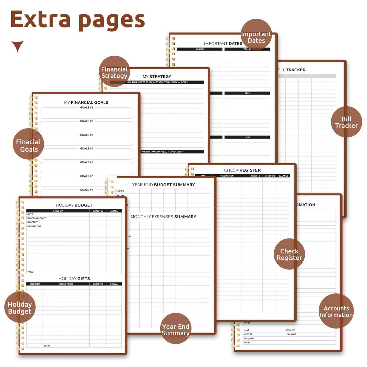 WELLTH HOUSE Budget Planner Expense Tracker Book - Wellth House
