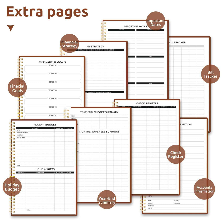 WELLTH HOUSE Budget Planner Expense Tracker Book - Wellth House