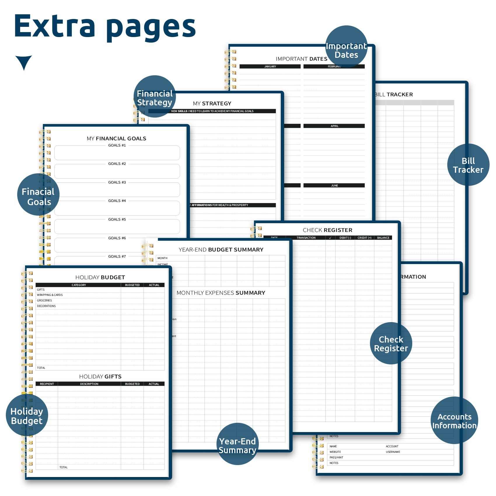 WELLTH HOUSE Budget Planner Expense Tracker Book - Wellth House