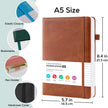 WELLTH HOUSE A5 Leather Hardcover Journal Notebook - Wellth House