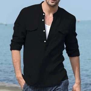 WELLTH HOUSE Long Sleeve Cotton Shirt Men - Wellth House