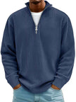 WELLTH HOUSE Men's Corduroy Zipper Collar Sweatshirt - Wellth House