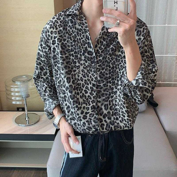 WELLTH HOUSE Ruffle Printed Long Sleeve Shirt Men - Wellth House