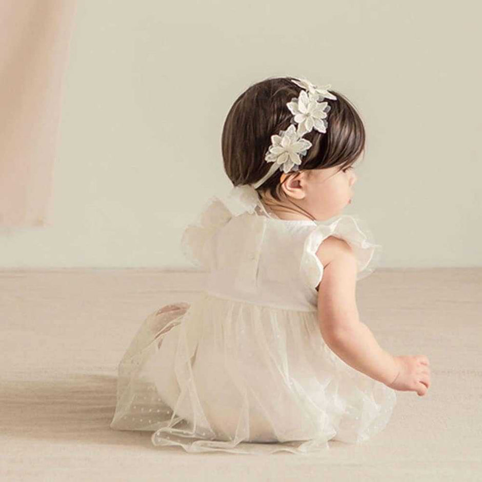 WELLTH HOUSE Baby Girls Bow Knot Lace Headband - Wellth House
