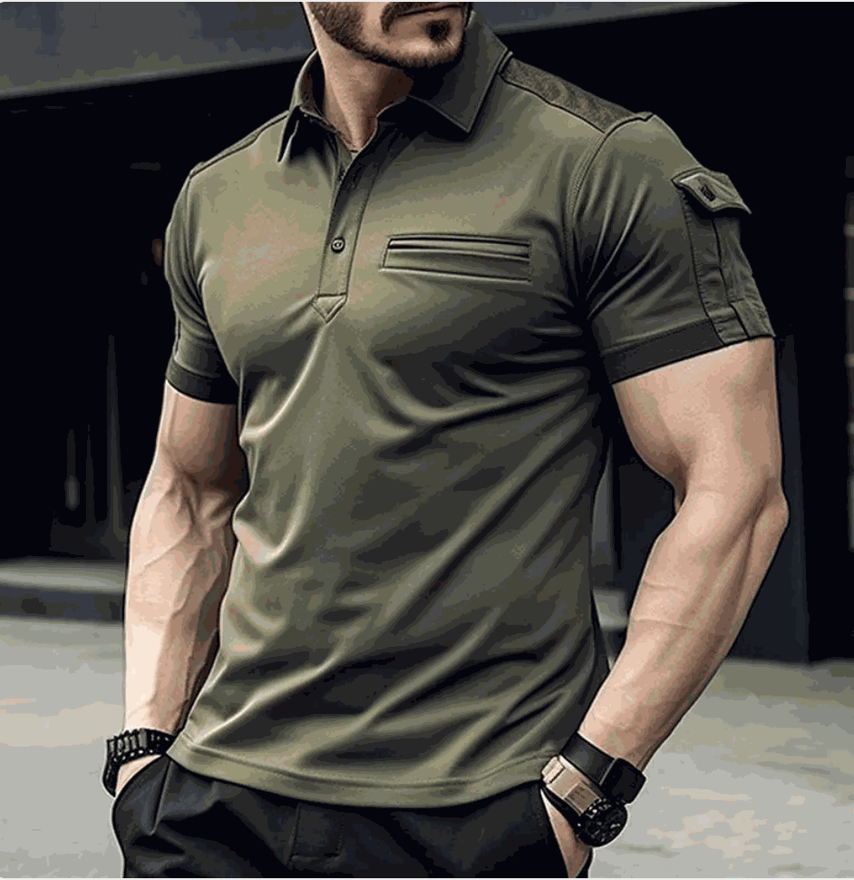 WELLTH HOUSE Men's Muscle Exercise Polo Shirt - Wellth House