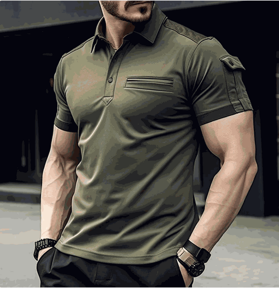 WELLTH HOUSE Men's Muscle Exercise Polo Shirt - Wellth House