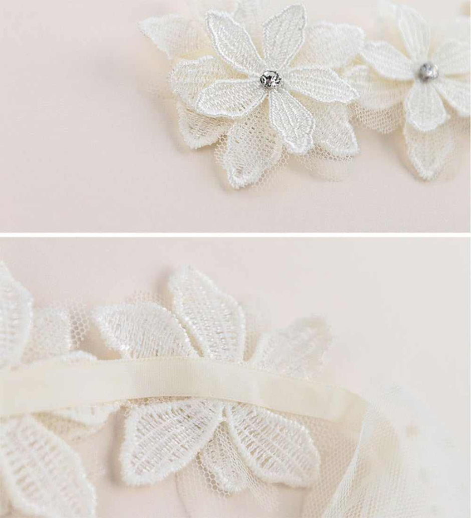 WELLTH HOUSE Baby Girls Bow Knot Lace Headband - Wellth House