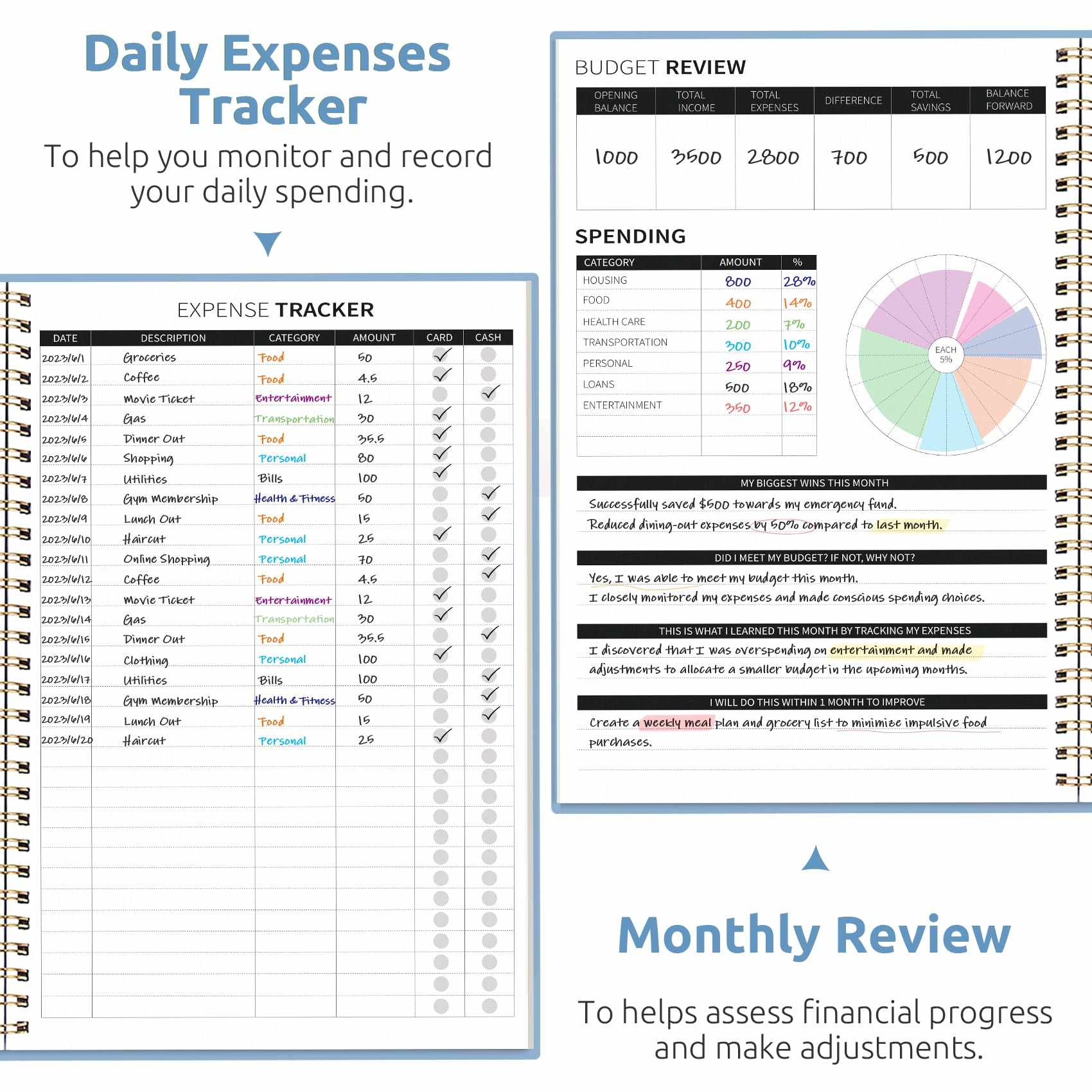 WELLTH HOUSE Budget Planner Expense Tracker Book - Wellth House
