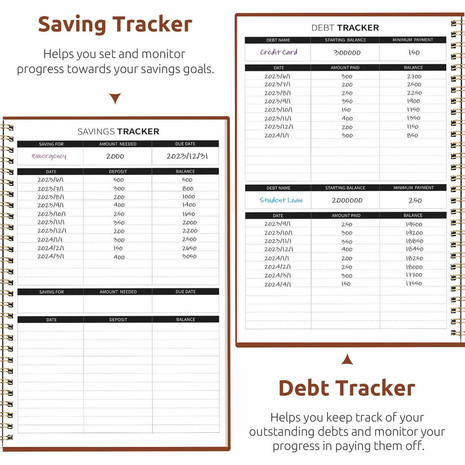 WELLTH HOUSE Budget Planner Expense Tracker Book - Wellth House
